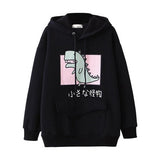 Fashion Women Sweatshirt Casual Print Long Sleeve Splice Dinosaur hoodies Sweatshirt Tops