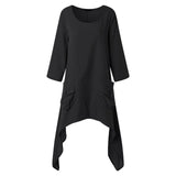 Women Tops and Blouse Summer Half Sleeve Casual Loose Asymmetrical Tunic Shirts Long Blusas Femininas