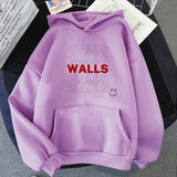 Woloong Walls Merch Women Hoodies Louis Tomlinson Smiley Face Sweatshirt Harajuku Oversized Hoodie Streetwear Clothes Winter Coat