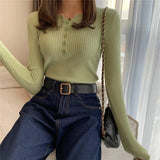 Fall Women Clothes Solid Slim Base Sweater Pull Femme Autumn Knitted Tops Female Pullovers Korean Style Women's Blouse